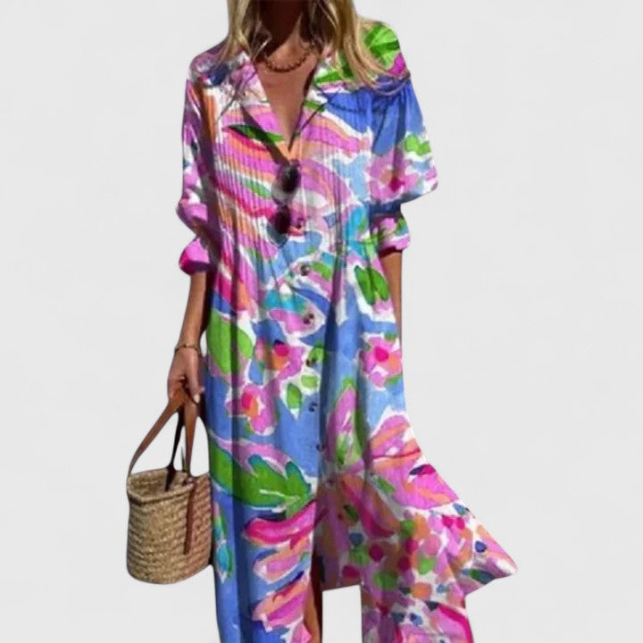 Boho Dress Women Regular Fit Casual Elegant