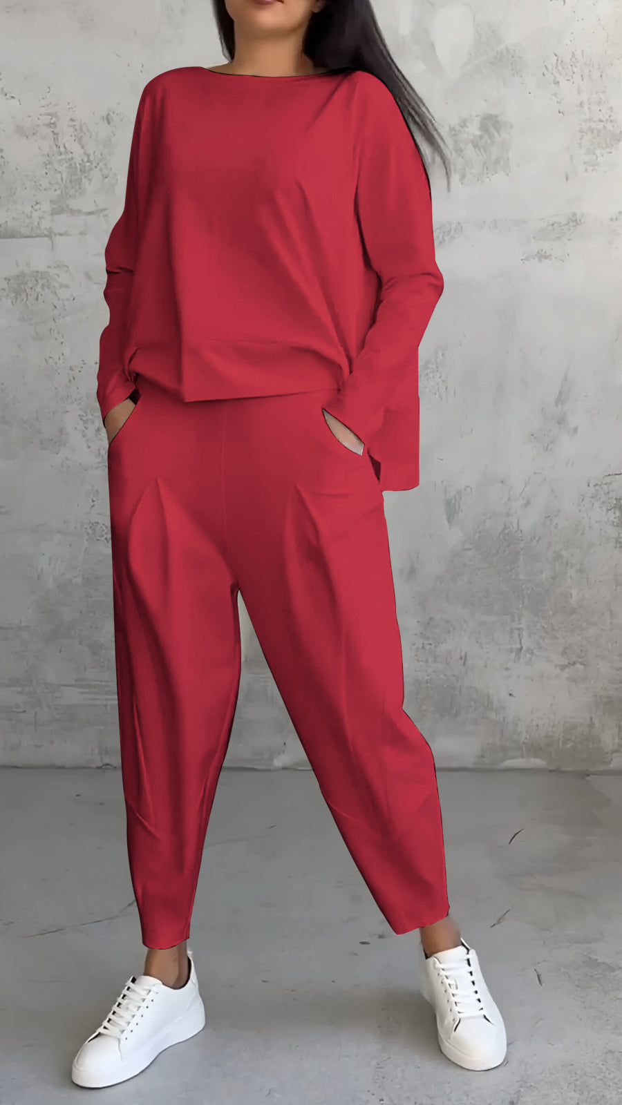 Two-Piece Set Women Relaxed Fit Casual Leisure