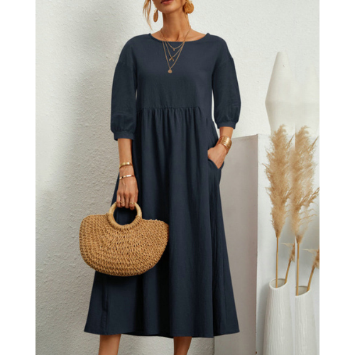 Summer Dress Women Fitted Casual Elegant Midi