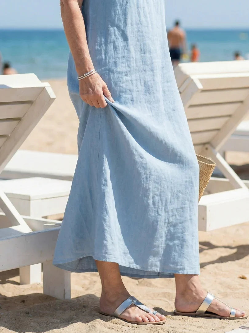 Sleeveless Midi Dress Women Relaxed Fit Casual Summer