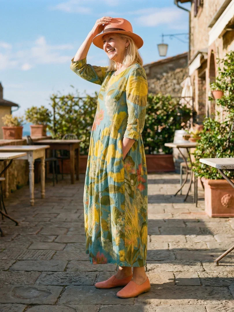 Midi Dress Women Relaxed Fit Casual
