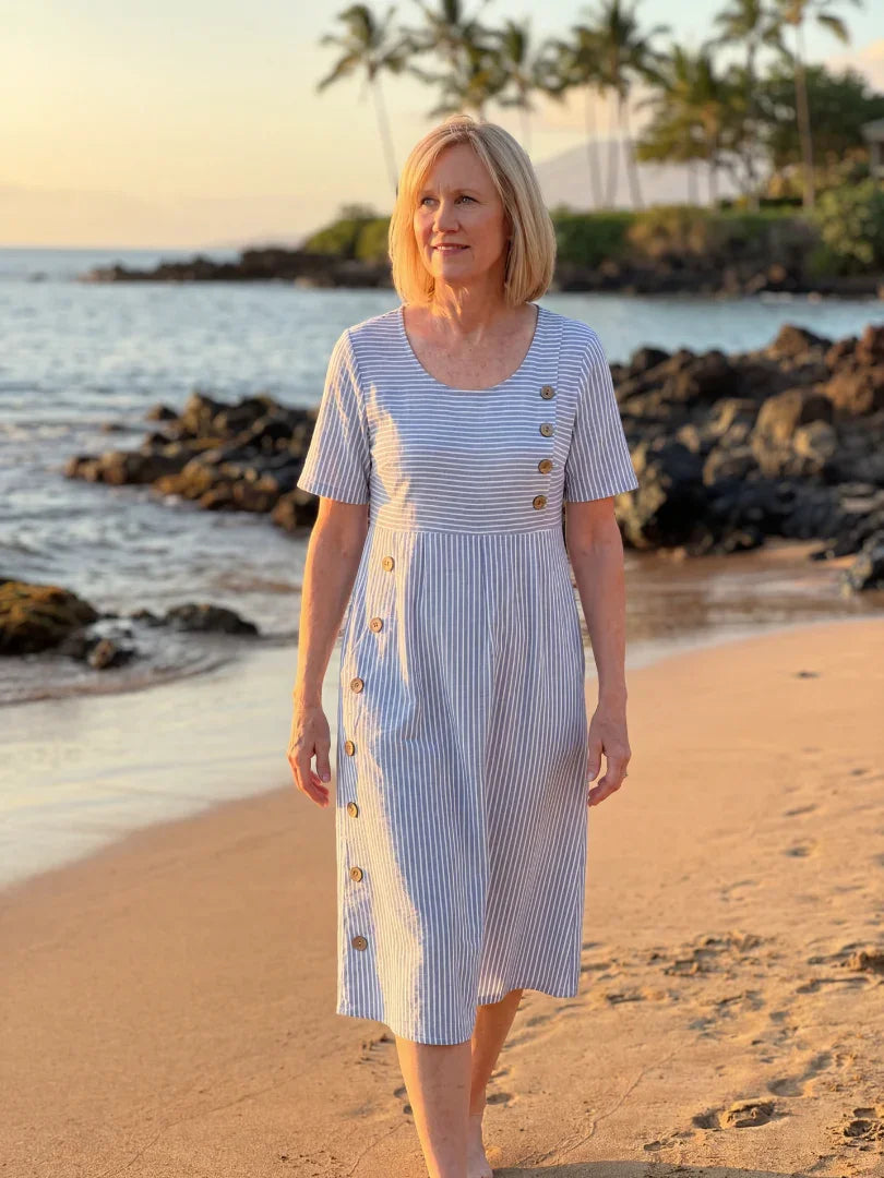 Midi Dress Women Relaxed Fit Casual