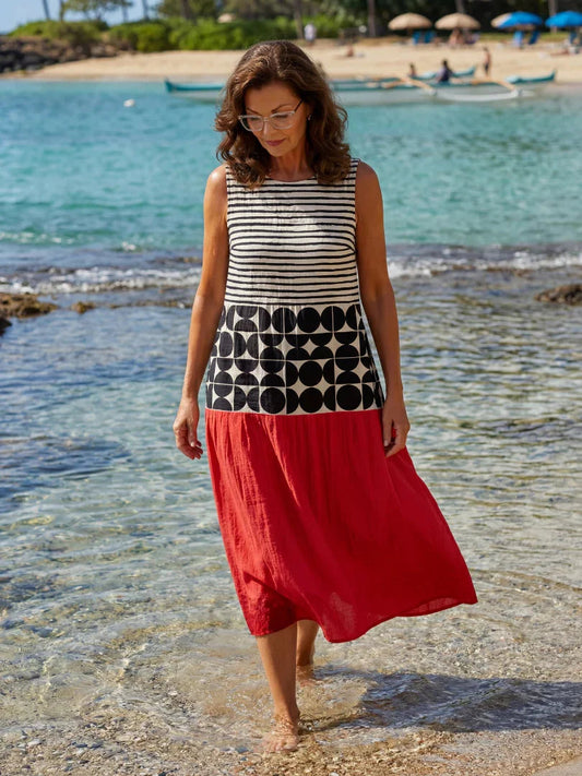 Midi Dress Women Relaxed Fit Casual Summer