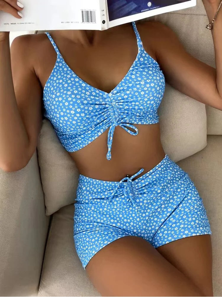 Floral Bikini Women Slim Fit Summer Casual