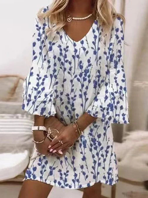 Summer Mini Dress Women Regular Fit Casual