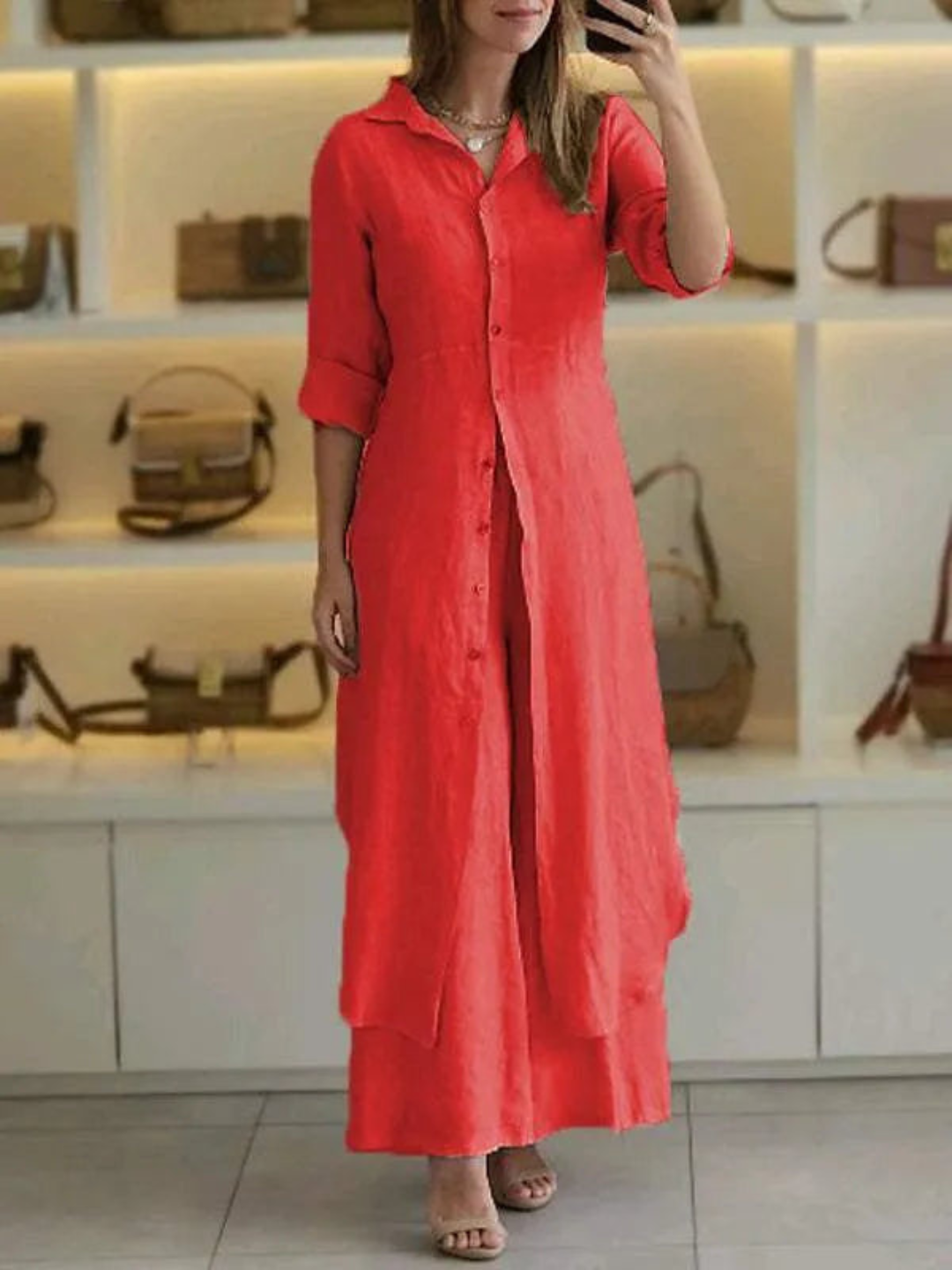 Two-Piece Set Women Loose Fit Summer Casual Business