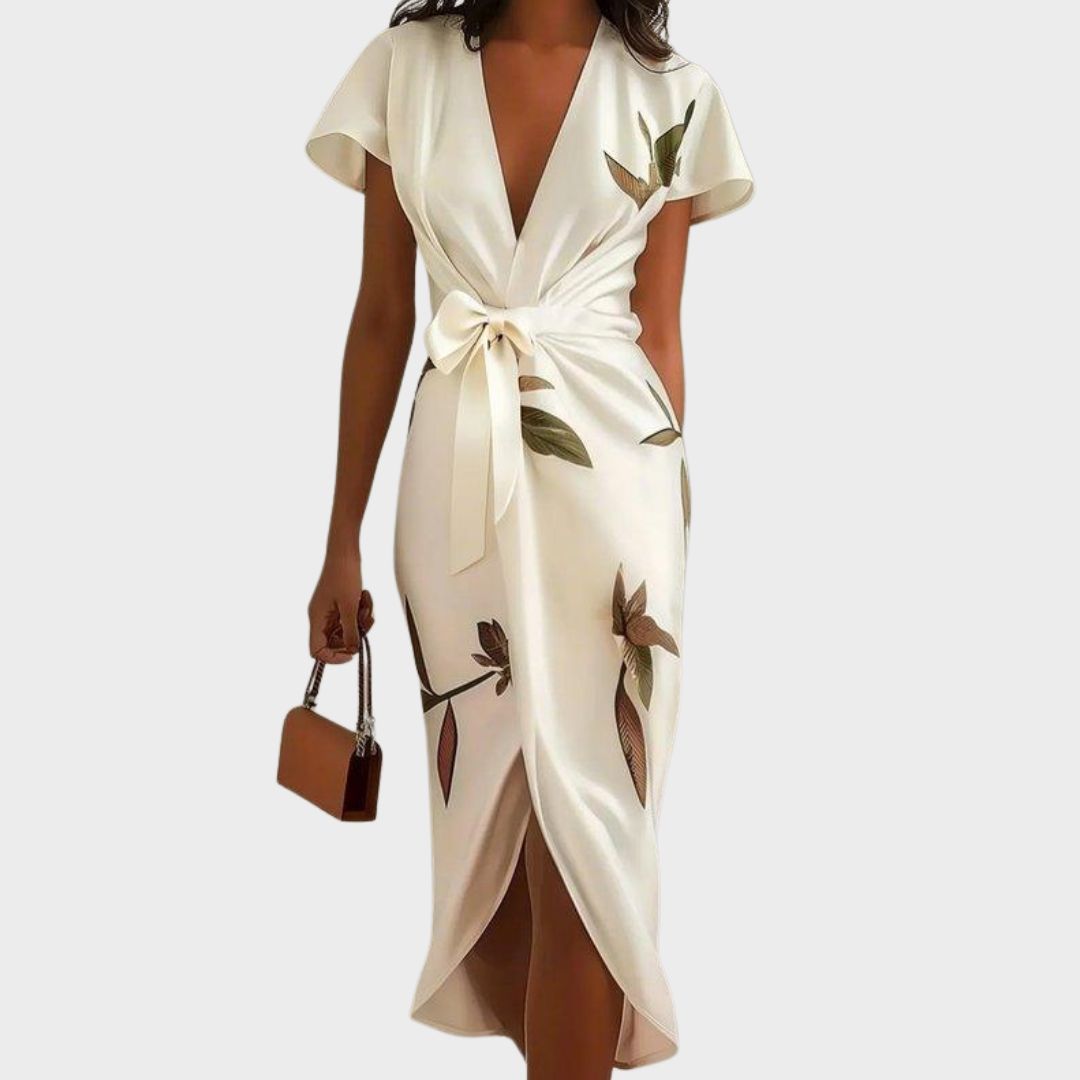 Wrap Dress Women Regular Fit Elegant Occasion