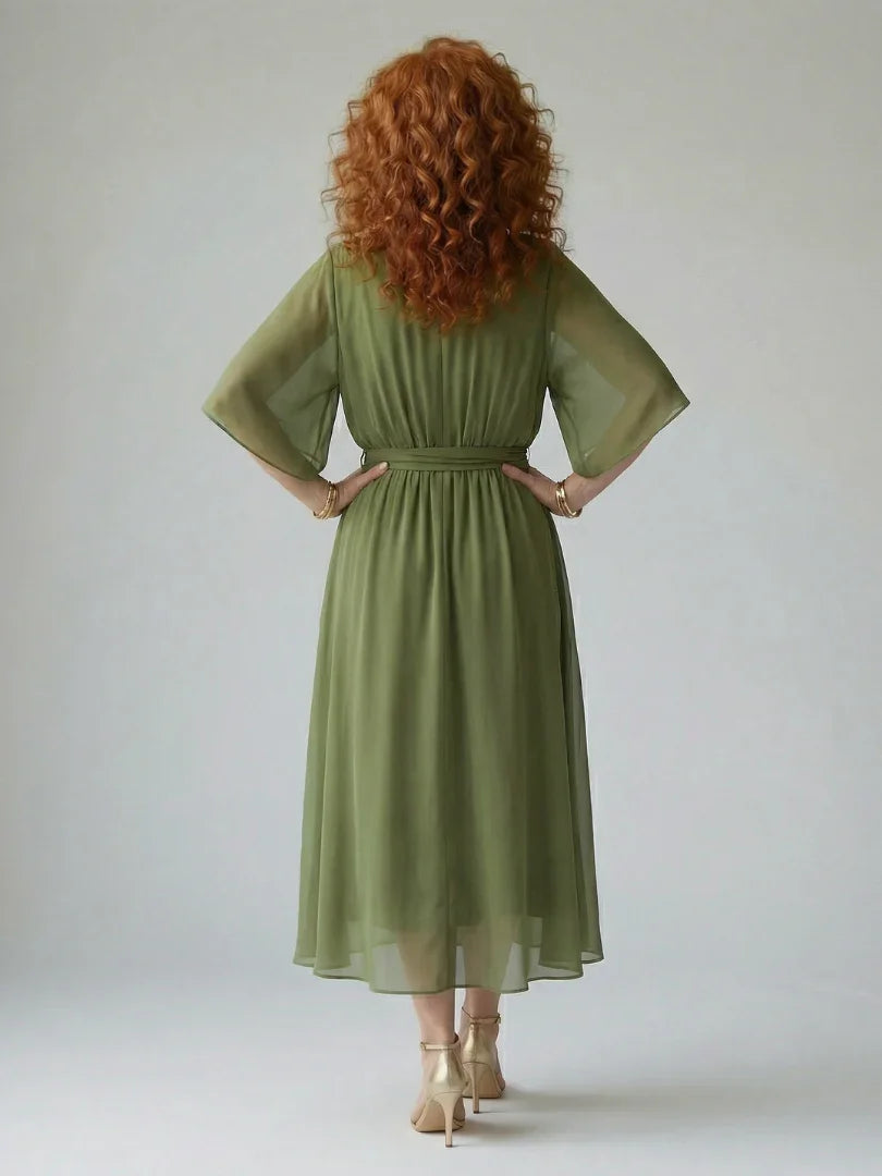 Midi Dress Women Relaxed Fit Casual