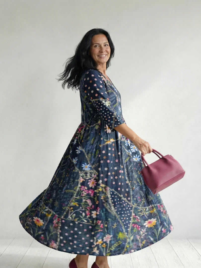 Midi Dress Women Relaxed Fit Casual