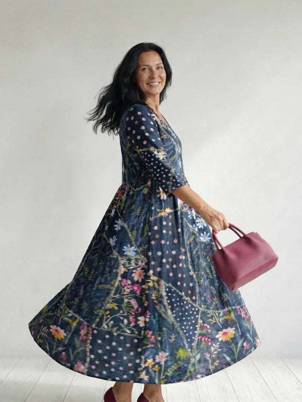 Midi Dress Women Relaxed Fit Casual