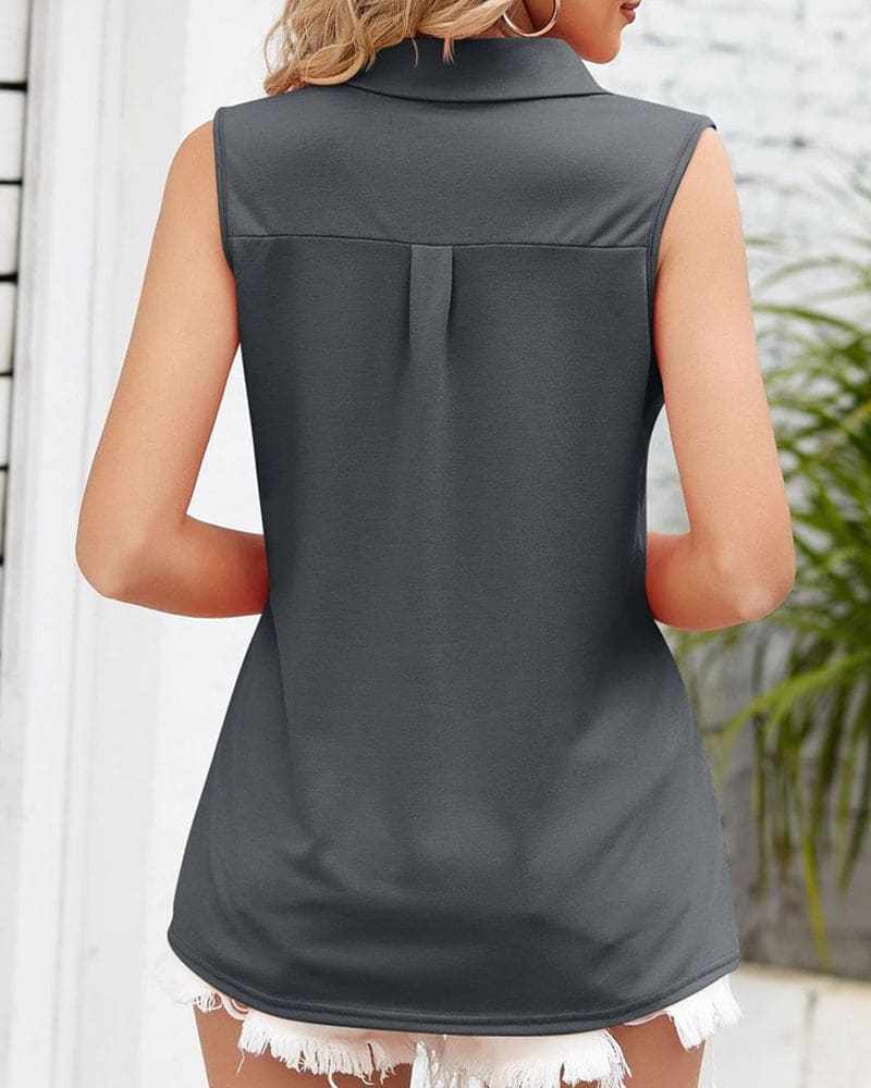 Sleeveless Blouse Women Lightweight Regular Fit Summer Casual