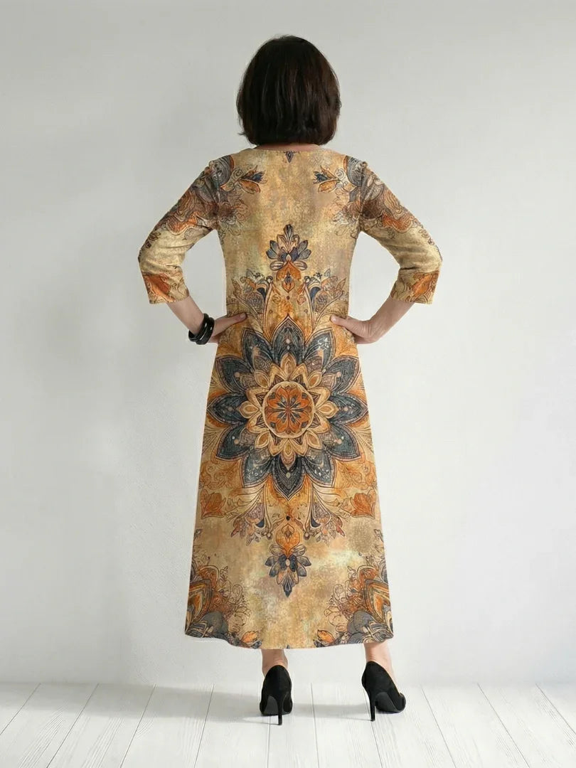 Midi Dress Women Relaxed Fit Casual