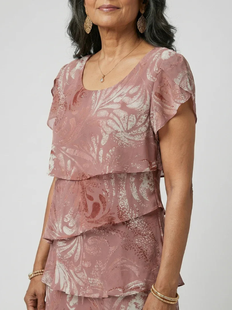 Tiered Knee-Length Dress Women Relaxed Fit Casual