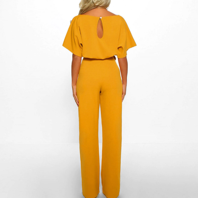 Wide-Leg Jumpsuit Women Regular Fit Casual Elegant