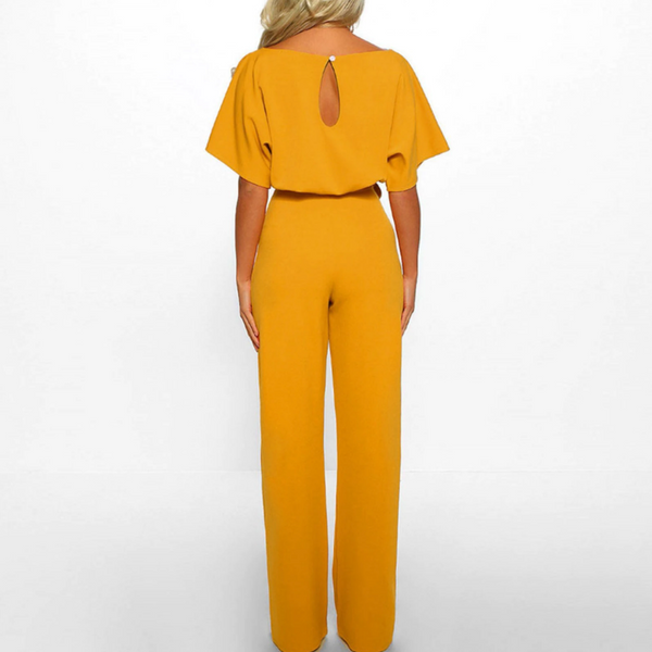 Wide-Leg Jumpsuit Women Regular Fit Casual Elegant
