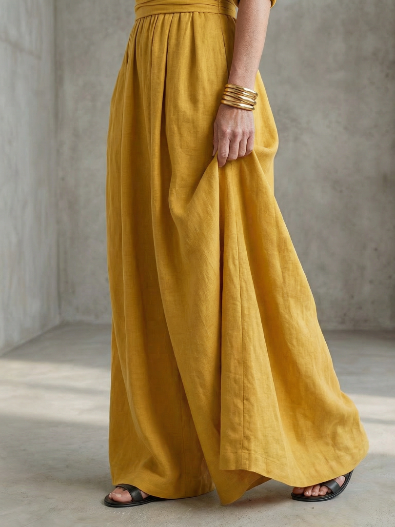 Jumpsuit Women Defined Waist Wide Leg Casual