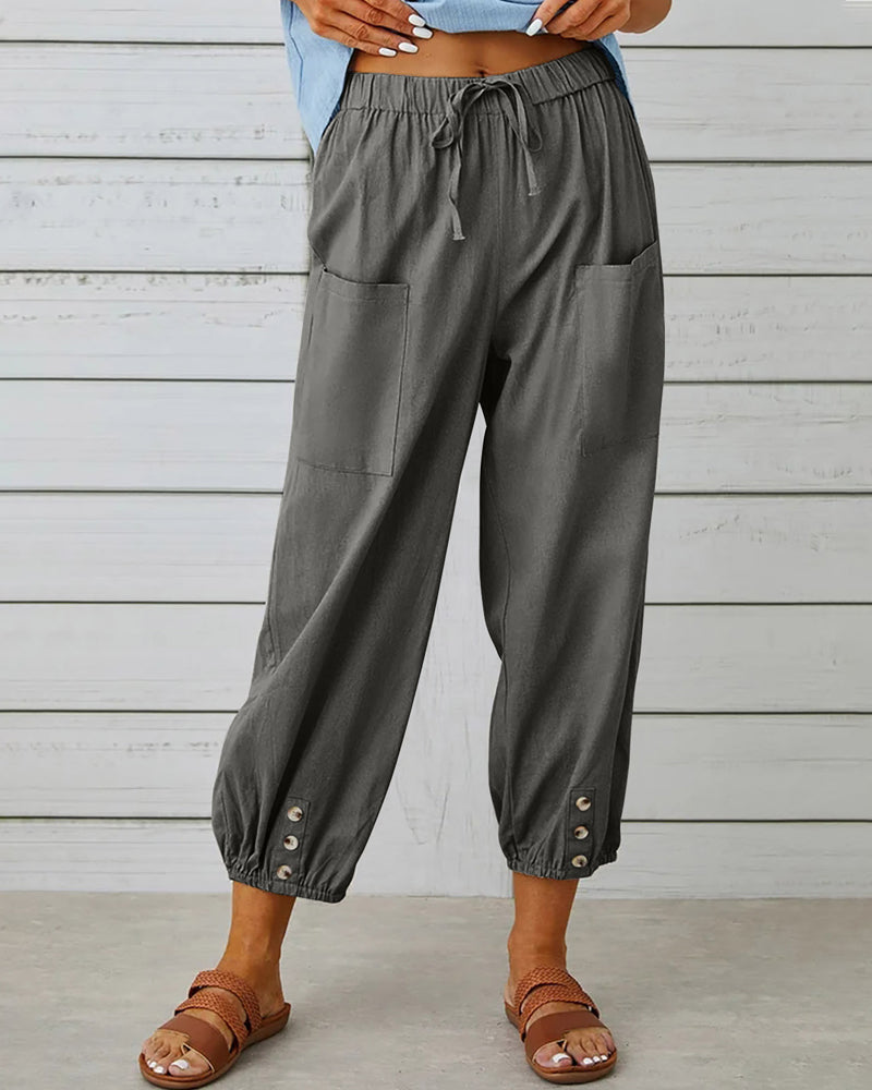 Loose Pants Women Relaxed Fit Casual Semi-Formal