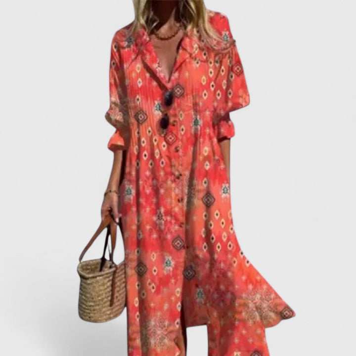 Boho Dress Women Regular Fit Casual Elegant