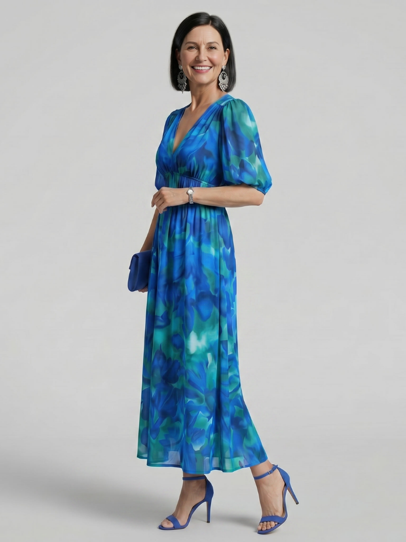 Midi Dress Women Relaxed Fit Casual Summer