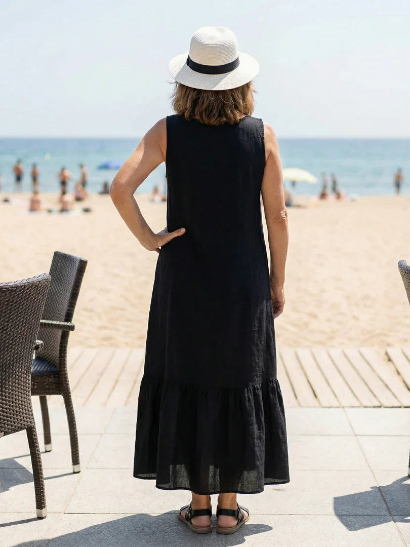 Midi Dress Women Relaxed Fit Casual