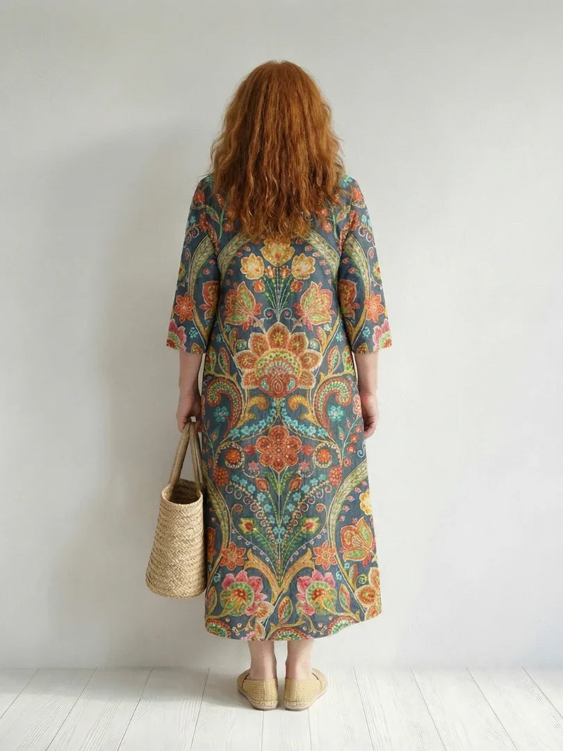 Midi Dress Women Relaxed Fit Casual