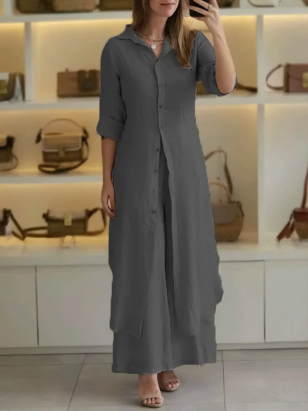 Two-Piece Set Women Loose Fit Summer Casual Business