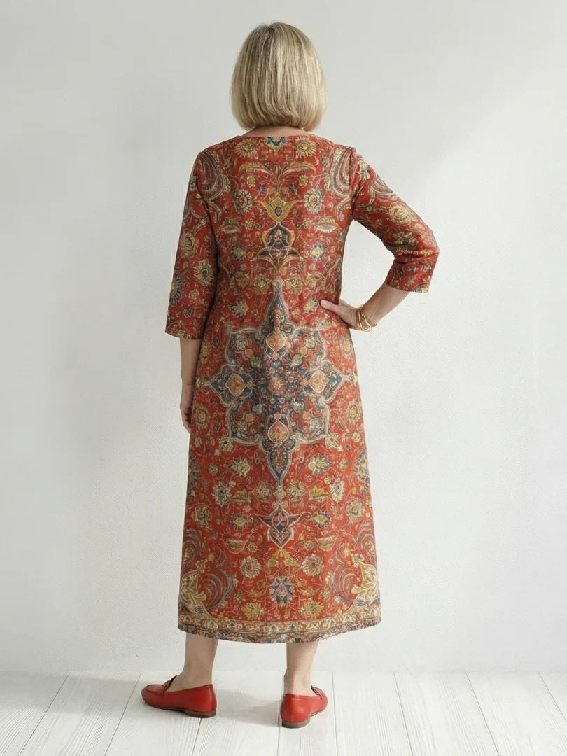 Midi Dress Women Relaxed Fit Casual