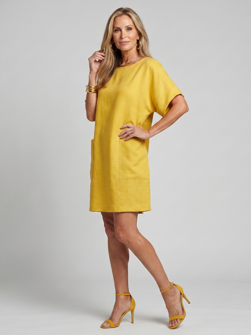 Knee Length Dress Women Relaxed Fit Casual
