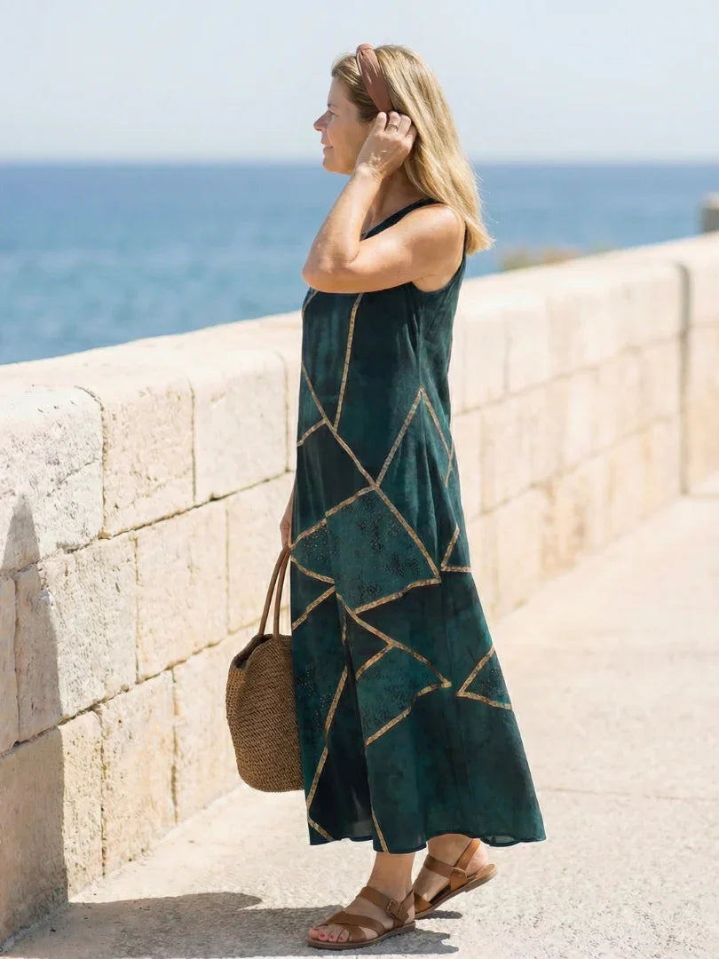 Midi Dress Women Relaxed Fit Casual
