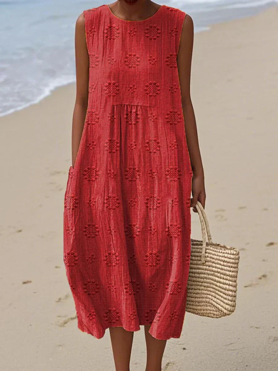 Sleeveless Dress Women Relaxed Fit Casual with Pockets