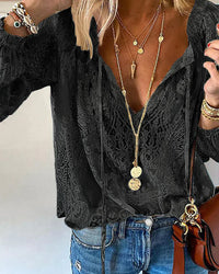 Blouse Women Regular Fit Casual with Lace Details