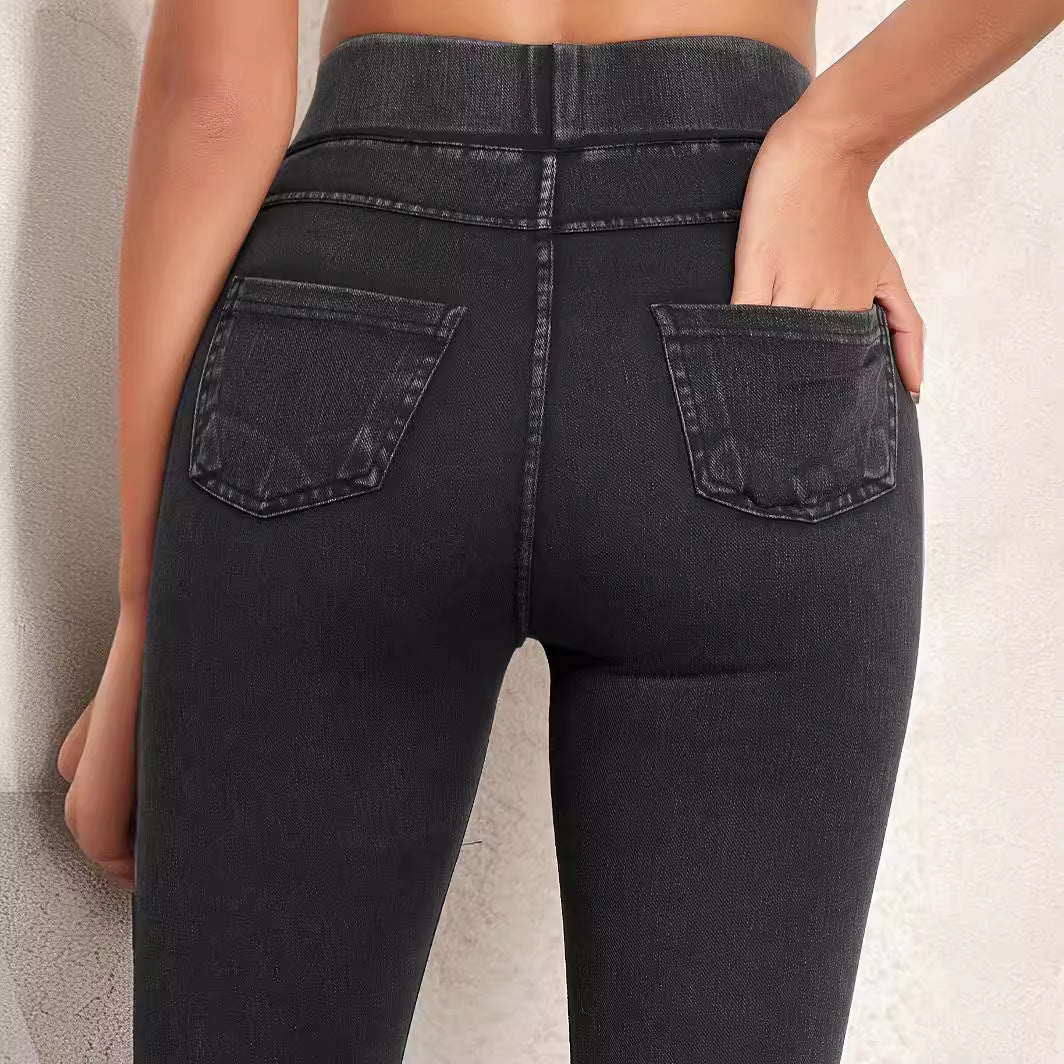 Skinny Jeggings Women High Waist Pull On Casual