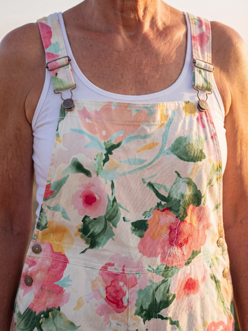 Floral Jumpsuit Women Relaxed Fit Casual