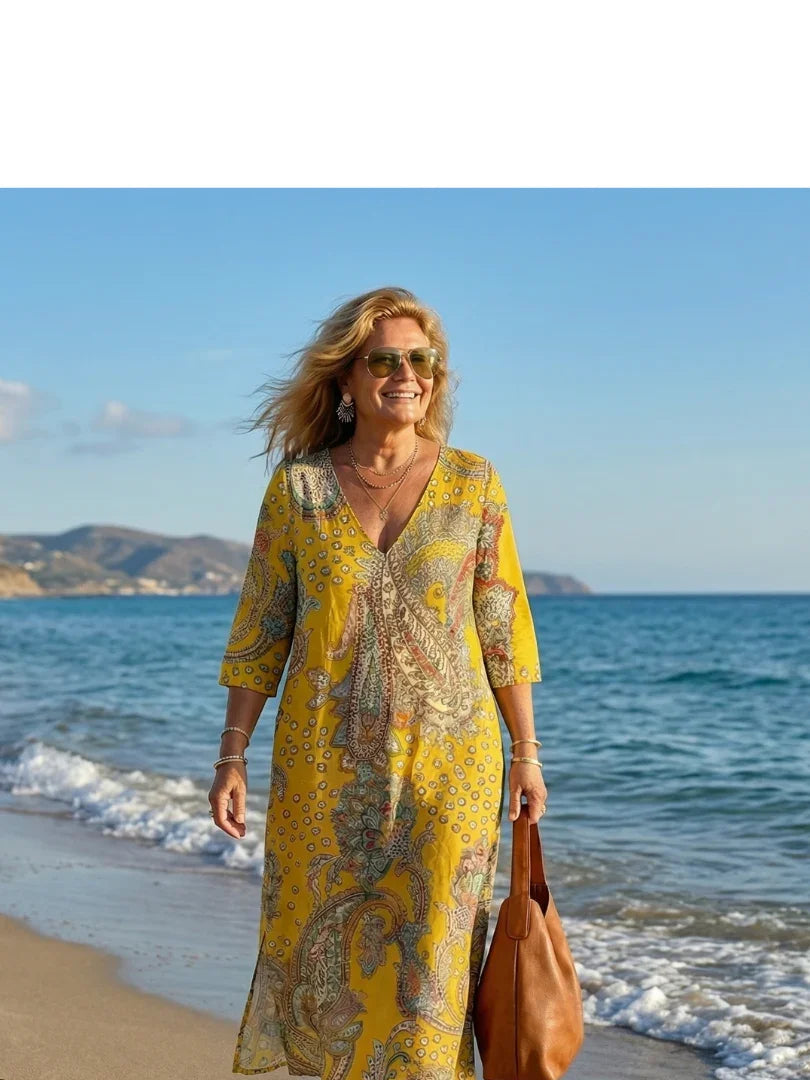 Midi Dress Women Relaxed Fit Casual