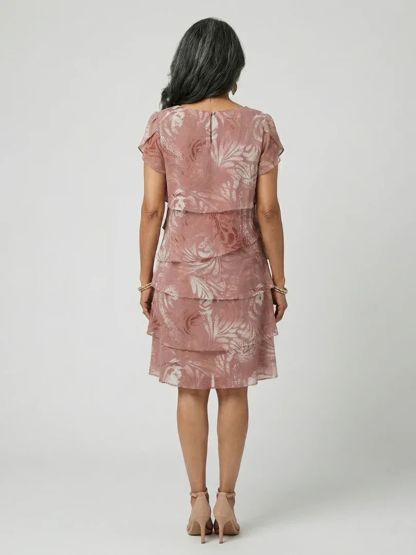 Tiered Knee Length Dress Women Relaxed Fit Casual