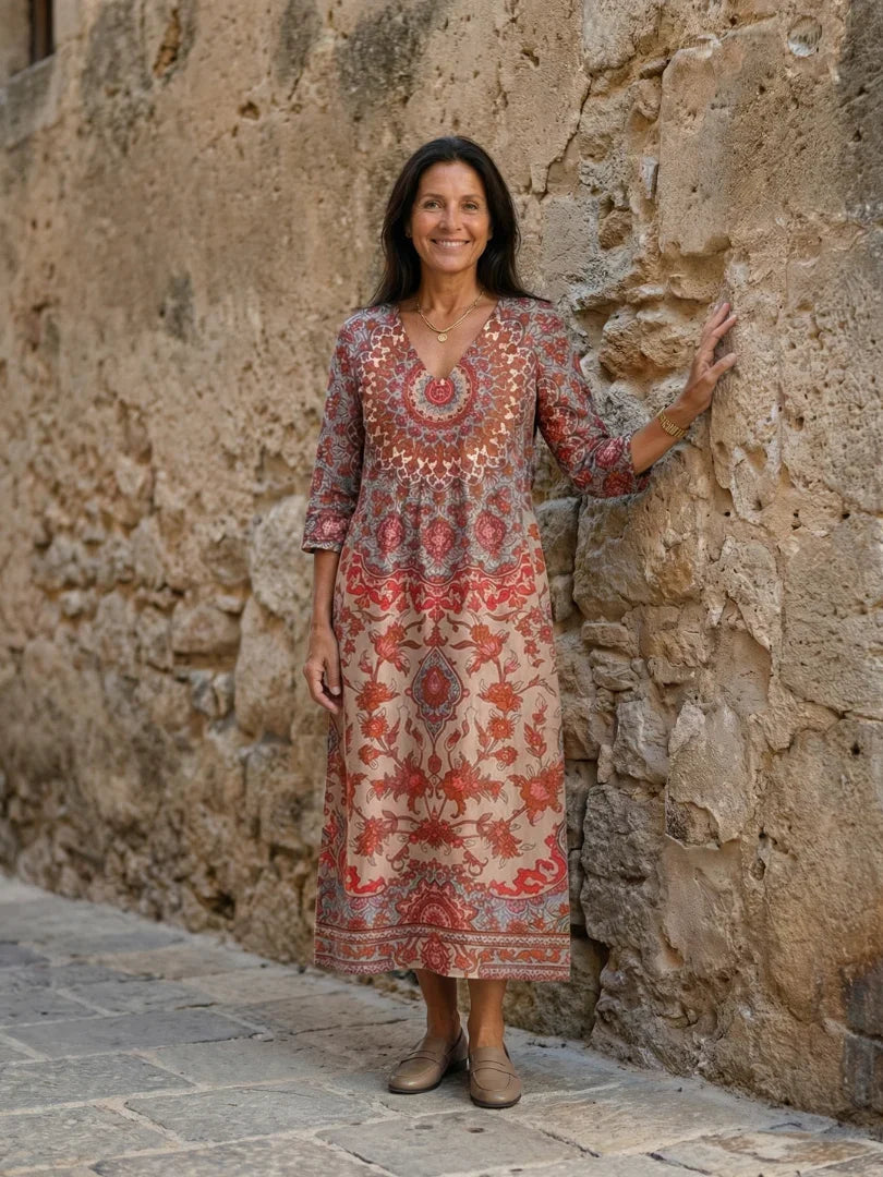 Midi Dress Women Relaxed Fit Casual