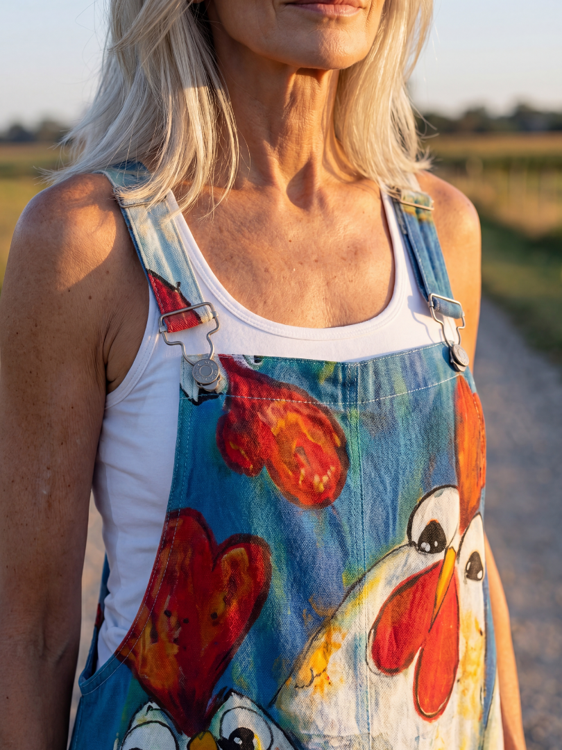 Jumpsuit Women Relaxed Fit Casual Nature-Inspired Motif