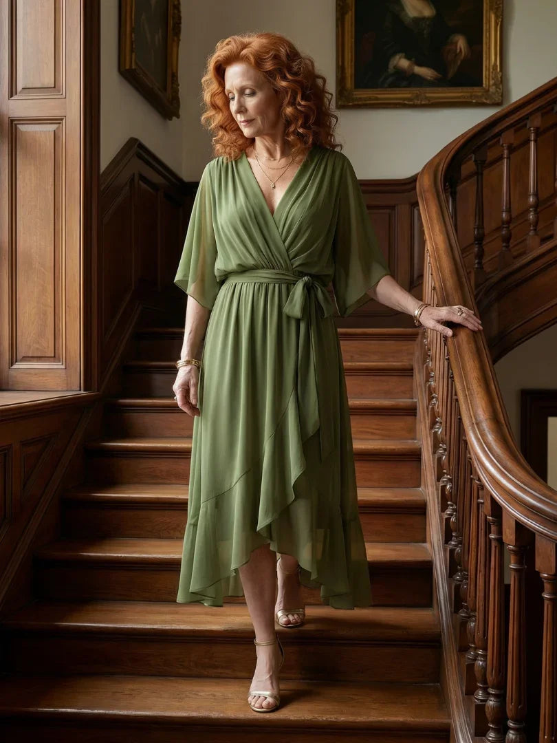 Midi Dress Women Relaxed Fit Casual