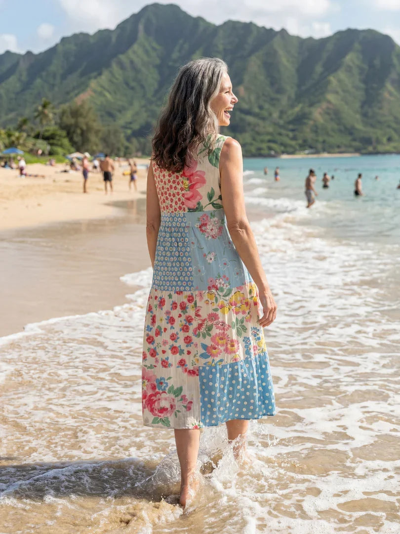 Midi Dress Women Relaxed Fit Casual Summer