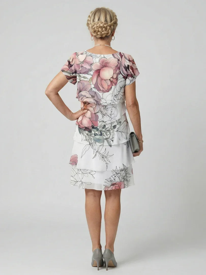 Floral Knee-Length Dress Women Relaxed Fit Casual