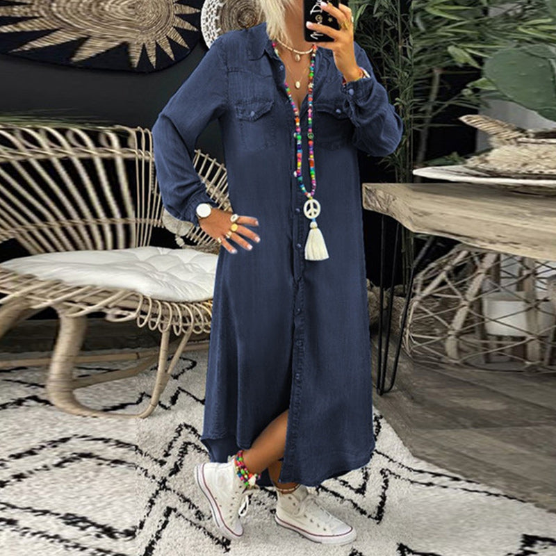 Long Sleeve Dress Women Relaxed Fit Casual