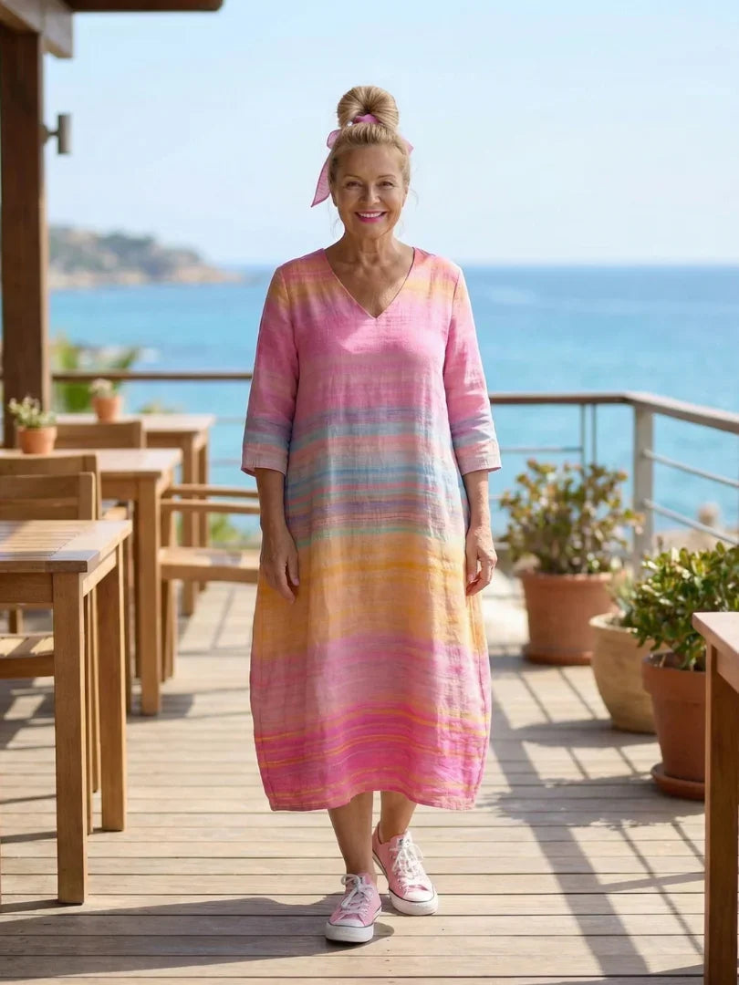 Midi Dress Women Relaxed Fit Casual