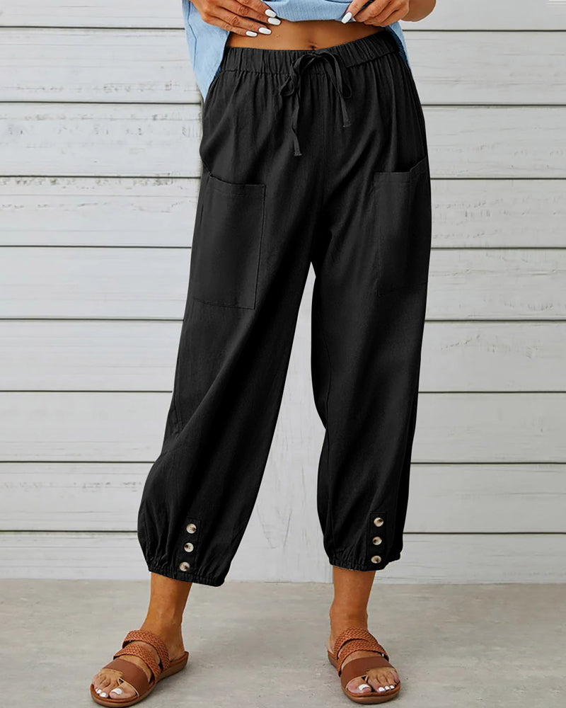 Loose Pants Women Relaxed Fit Casual Semi-Formal