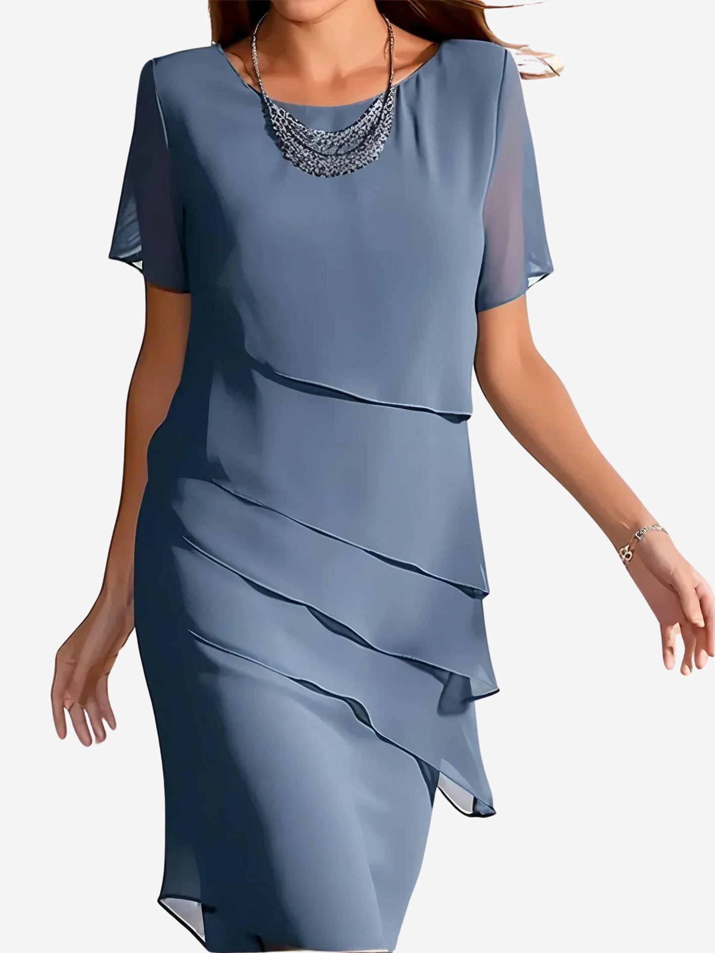 Tummy Covering Dress Women Slim Fit Casual Elegant