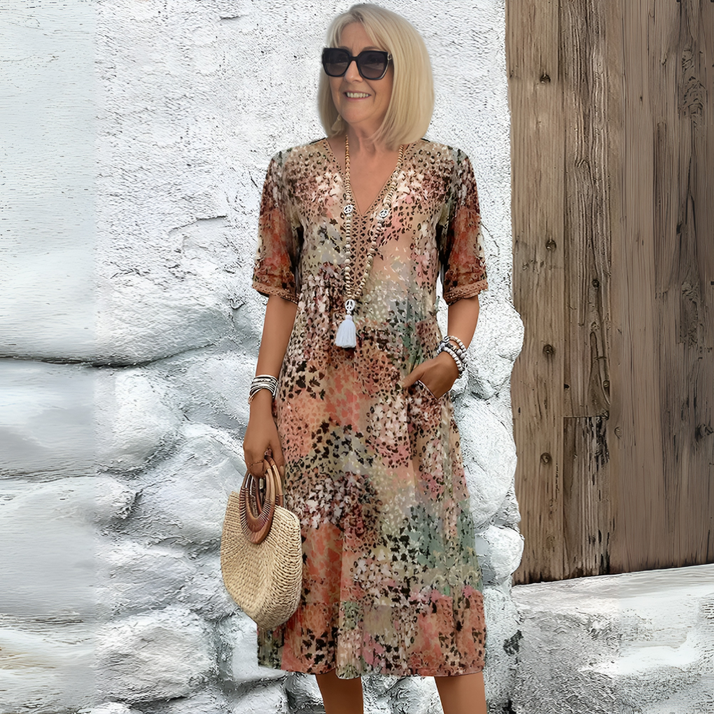 Midi Dress Women Relaxed Fit Casual Summer