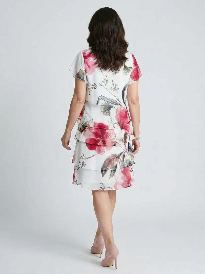Layered Knee-Length Dress Women Relaxed Fit Casual