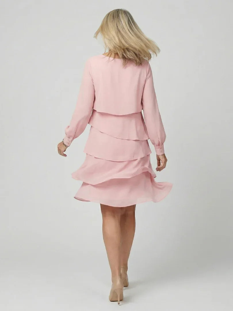 Layered Knee-Length Dress Women Relaxed Fit Casual