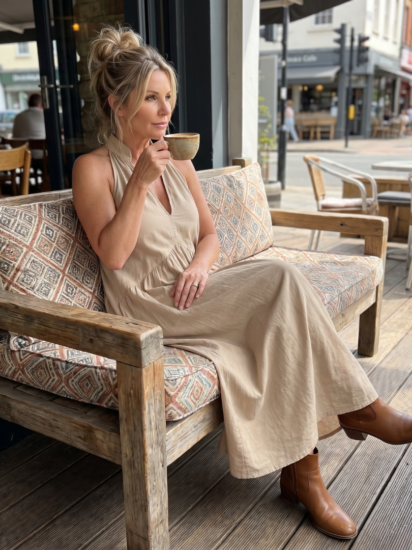 Midi Dress Women Relaxed Fit Casual Summer