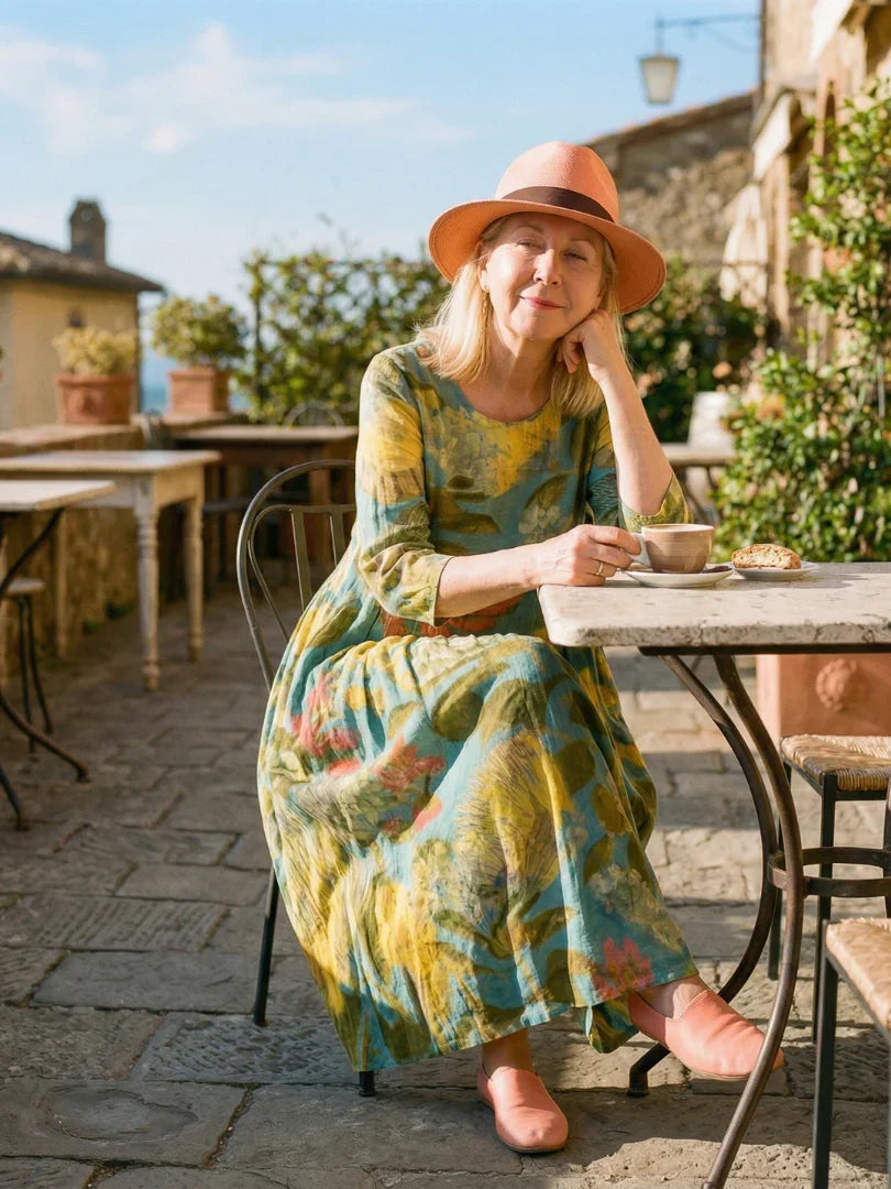 Midi Dress Women Relaxed Fit Casual