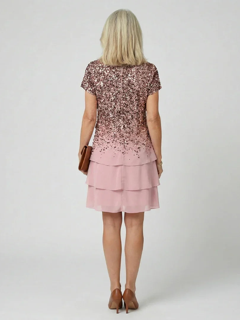 Tiered Knee-Length Dress Women Relaxed Fit Casual
